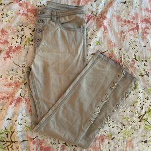 Free People Grey Motorcycle Skinny Jeans